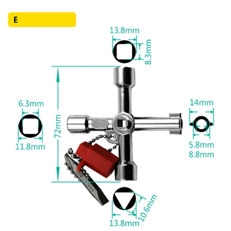 De Sleutel Fit Voor Driehoek Lock Vierkante Lock Aërodynamische Slot Dat Worden Toegepast Op Trein High-Speed Rail Lift en Kastdeur