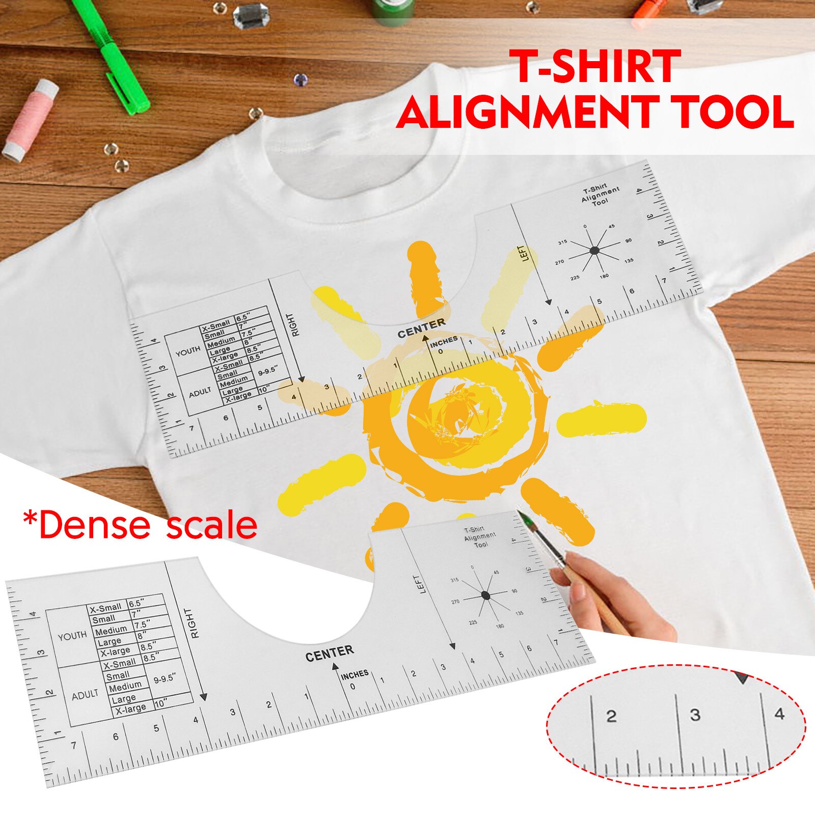 T-Shirt Ruler Guide Vinyl T-Shirt Ruler Guide Sublimation Designs on T-shirt Vinyl Ruler Guide Size Chart T-Shirt Ruler DIY Tool