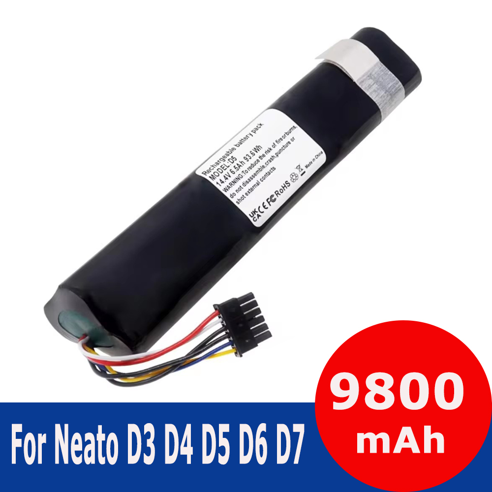 Batterie de remplacement articulation ion pour robot de balayage Neato Botvac, 14.4V, 12800mAh, D3, D4, D5, D6, D7, 945, 0225/205, 0011, Original: jaune clair