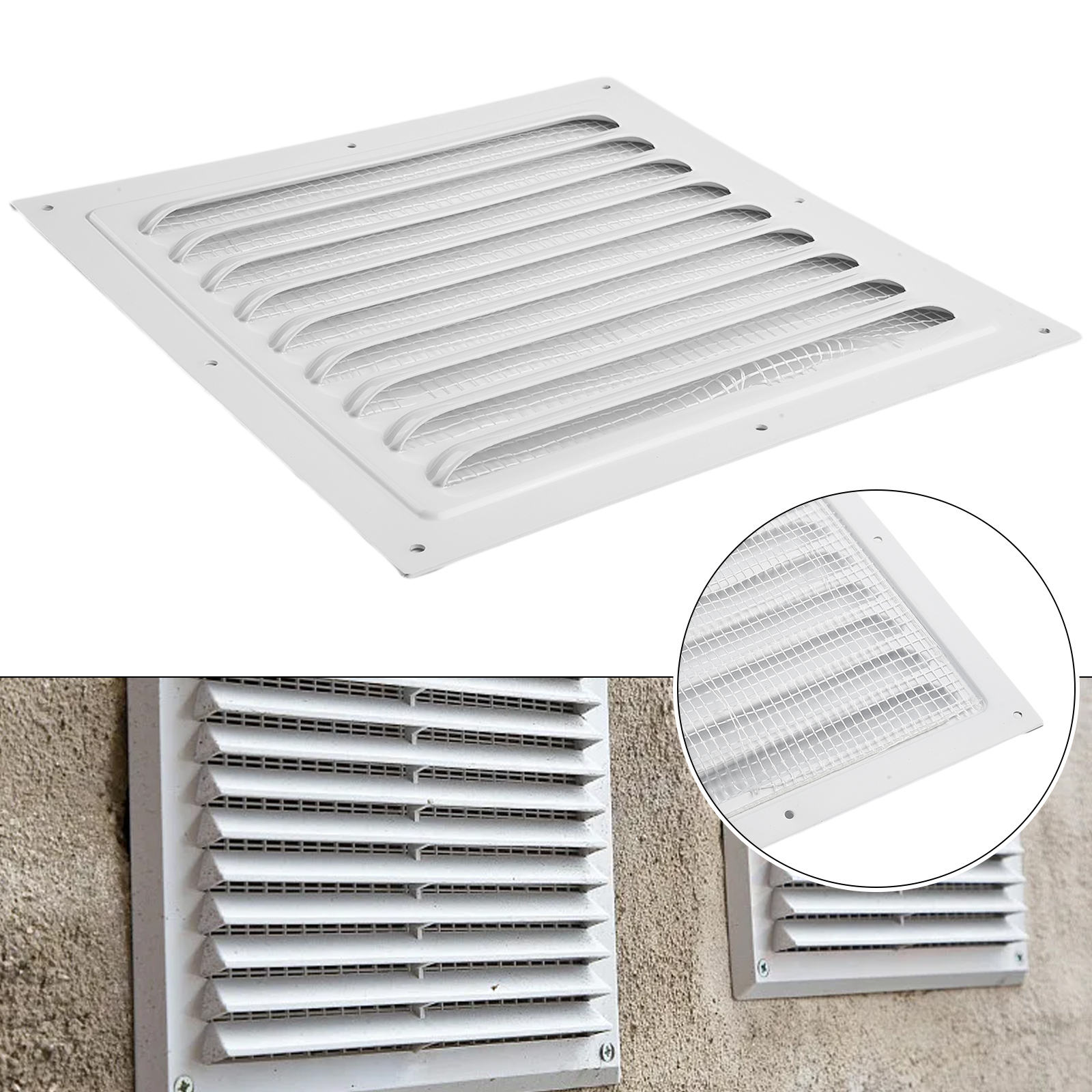 Aluminum Louver Air Vent Grille Ventilation Cover Wall Grilles Duct Cooling & Vents Plate Insect Screen Cover For Home Hardware
