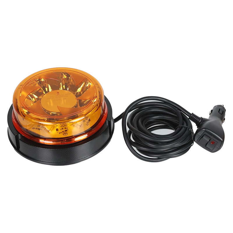 Yuanjoy 12/24 V LED-Blitzleuchte, magnetische Notfall-Sicherheitswarnleuchten für Anhänger, gelbe Verkehrsanzeigeleuchten: Blau