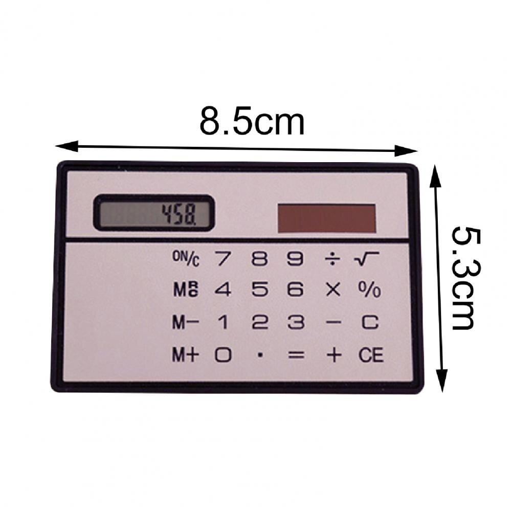 1pcs Calculator Portable 8 Digit Solar Power Calculator Durable Ultra Thin Pocket Mini Credit Card Student Counting Supplies