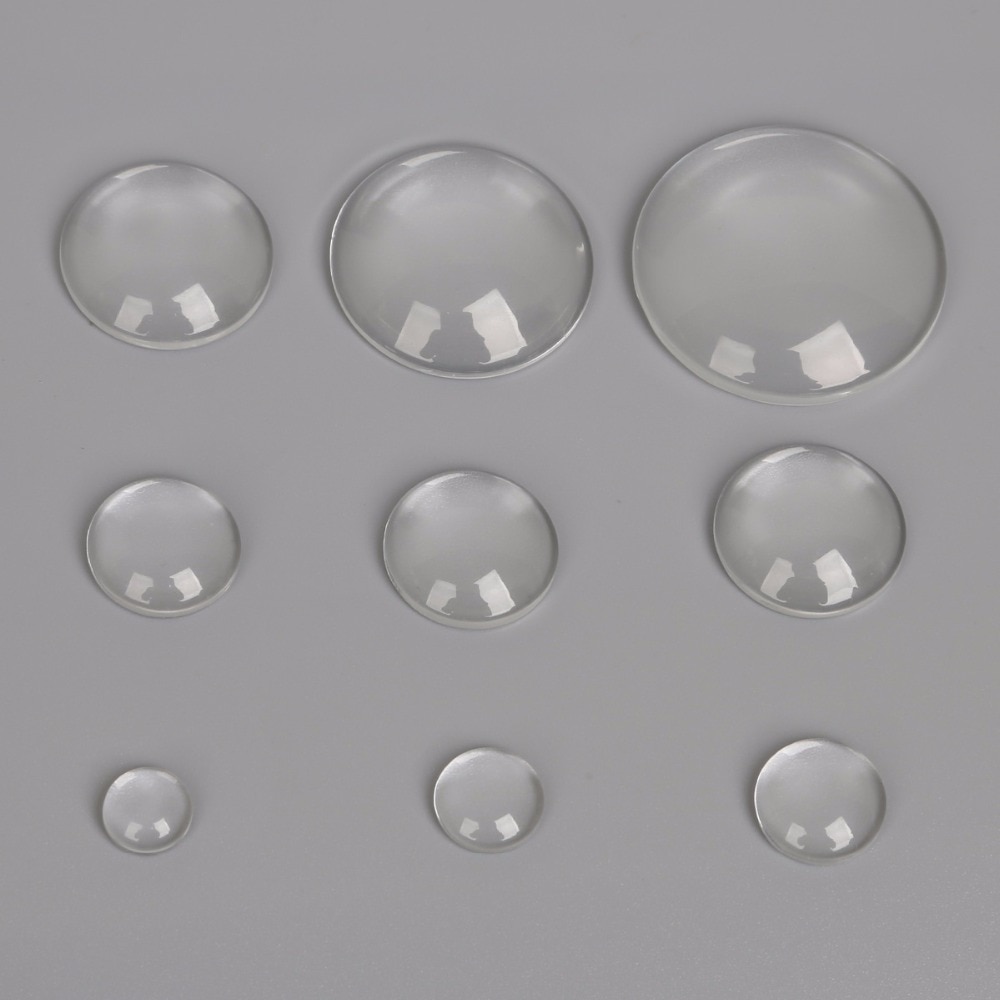 10-50 stk/parti 3d gennemsigtige runde cabochon klare epoxy cirkler til flaskehætter håndværksartikler
