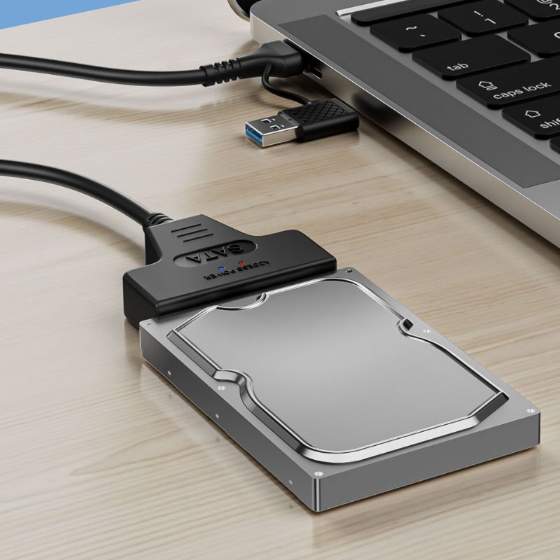 Cable de hasta 6 Gbps, accesorios para portátiles de alta velocidad, adaptador SATA a USB3.0/tipo C, Cables de ordenador Usb 2 en 1, periféricos de conexión