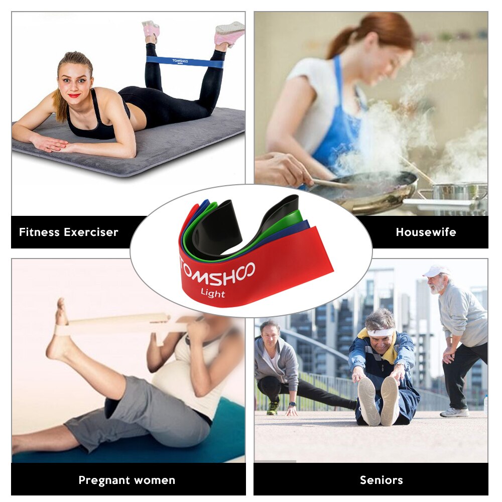 Tomshoo jooga vastusnauhat harjoitus kuntosali voimavastusnauha pilates kumi kuntonauha harjoituslaitteet