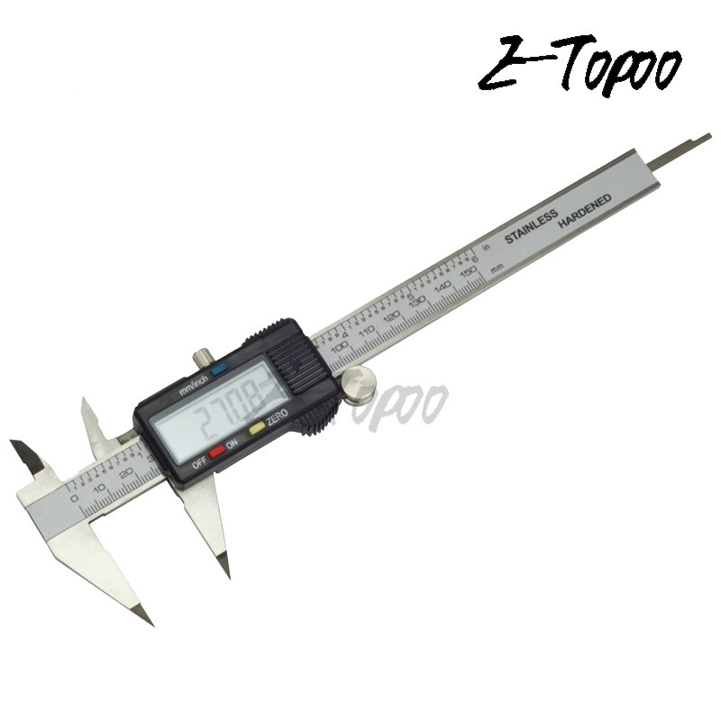 Point jaw Digital caliper micrometer gauge Big LCD 0-150mm 6inch digital caliper with small point jaws