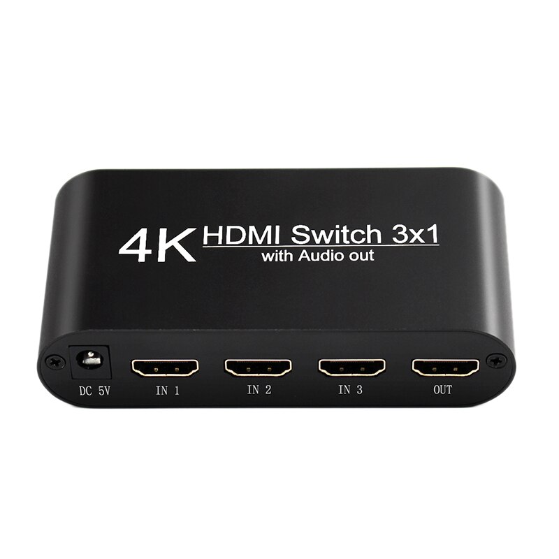 4K HDMI Schalter o Splitter 3 in 1 Out Extractor Adapter für 360 PS4 Smart Android HDTV: Default Title
