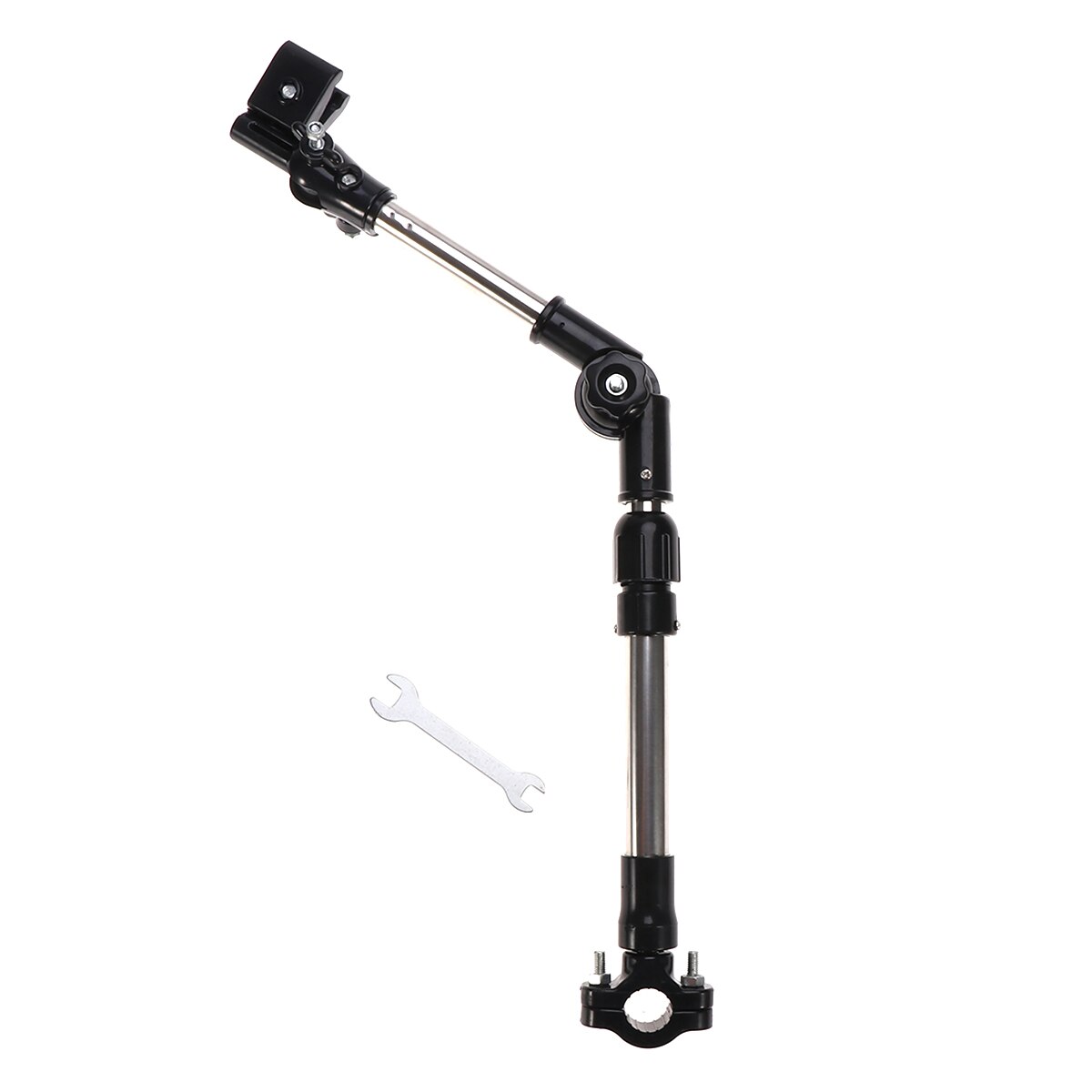 Soporte de paraguas extensible ajustable para exteriores, montaje para cochecito, bicicleta eléctrica, andador, silla de rueda
