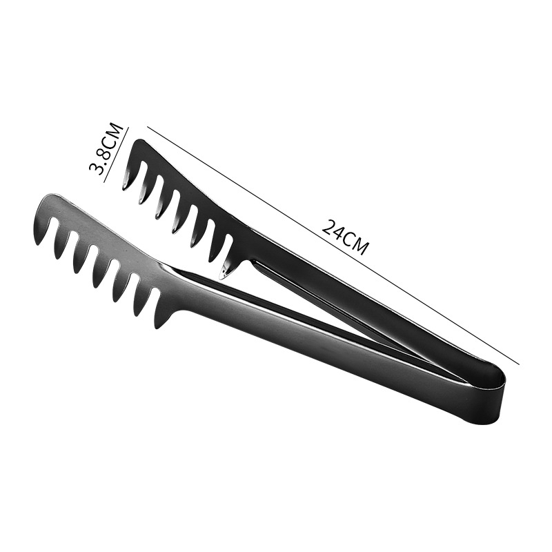 Pinzas para comida de cocina, peine de Color de acero inoxidable, Clip para comida, utensilios de cocina antiadherentes, abrazadera para Buffet de carne y ensalada, accesorios para el hogar: plum