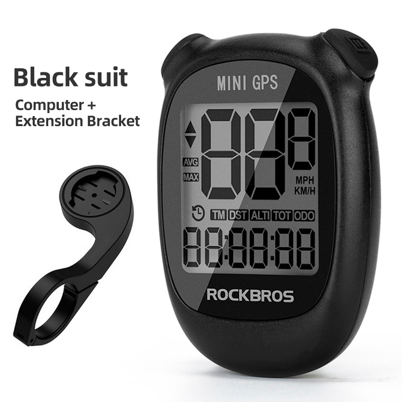 ROCKBROS Bike Computer Bicycle Computer Wireless Bicycle GPS Cycling Computer 1.6 inch Display Backlight Bicycle Speedometer: Black Set