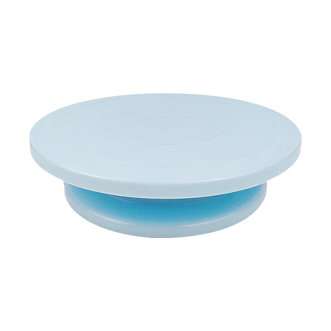4 Kleuren Plastic Taart Draaitafel Taart Stand Roterende Taart Decoreren Draaitafel Anti-Slip Ronde Cake Stand Roterende Pan: Blue Cake Stands