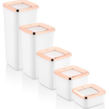 Boîte de rangement en cuivre blanc, 5 pièces, , hermétique sous vide, ensemble d&#39;aliments, organisateur cuisine et garde-manger