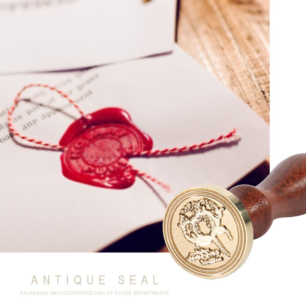 1PC Wax Seal Stamp Head Retro Wood Stamp Replace Copper Head Hobby Tools DIY Stamp Craft