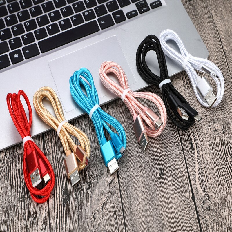 1m 2m 3m USB Type-C Data Cable Fast Charging Transfer Data For Huawei P10/P20/P30 Xiaomi Honor Mobile Phone Nylon Digital Cables