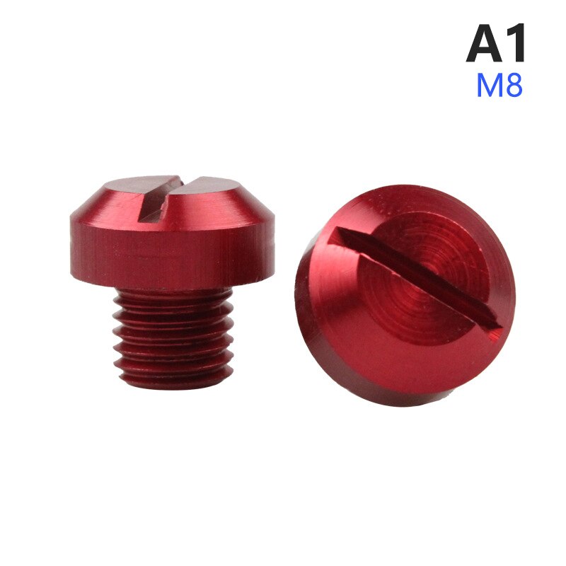 Tornillos de aluminio CNC para espejo retrovisor de motocicleta, tapones de agujero de aluminio, antióxido, 2 piezas, M10 x 1,25: A1