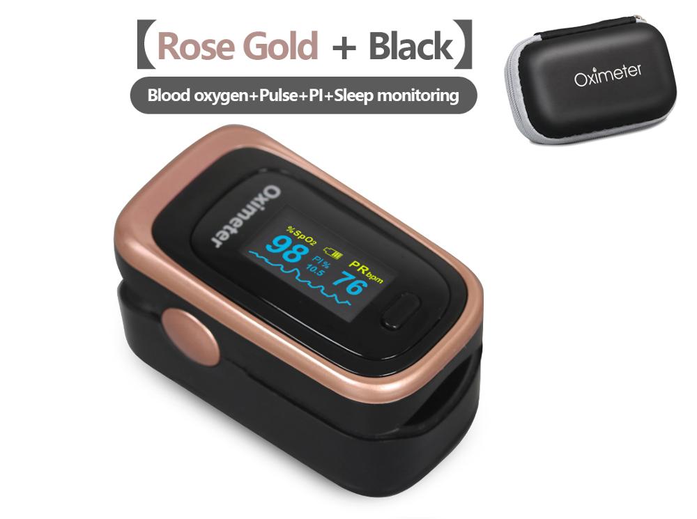 Finger oximeter breath rate Lung function test Respiratory rate Sleep monitoring Data logging monitores 심박계: Gold Black