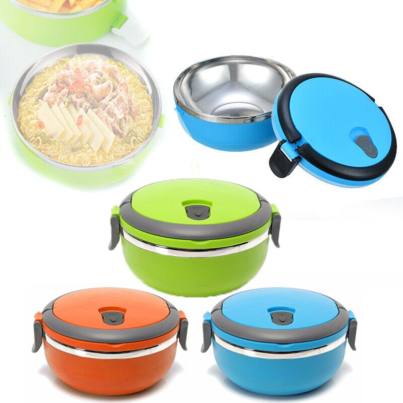 Xinchen roestvrijstalen thermo-geïsoleerde thermische voedselcontainer bento ronde lunchbox 1 laag