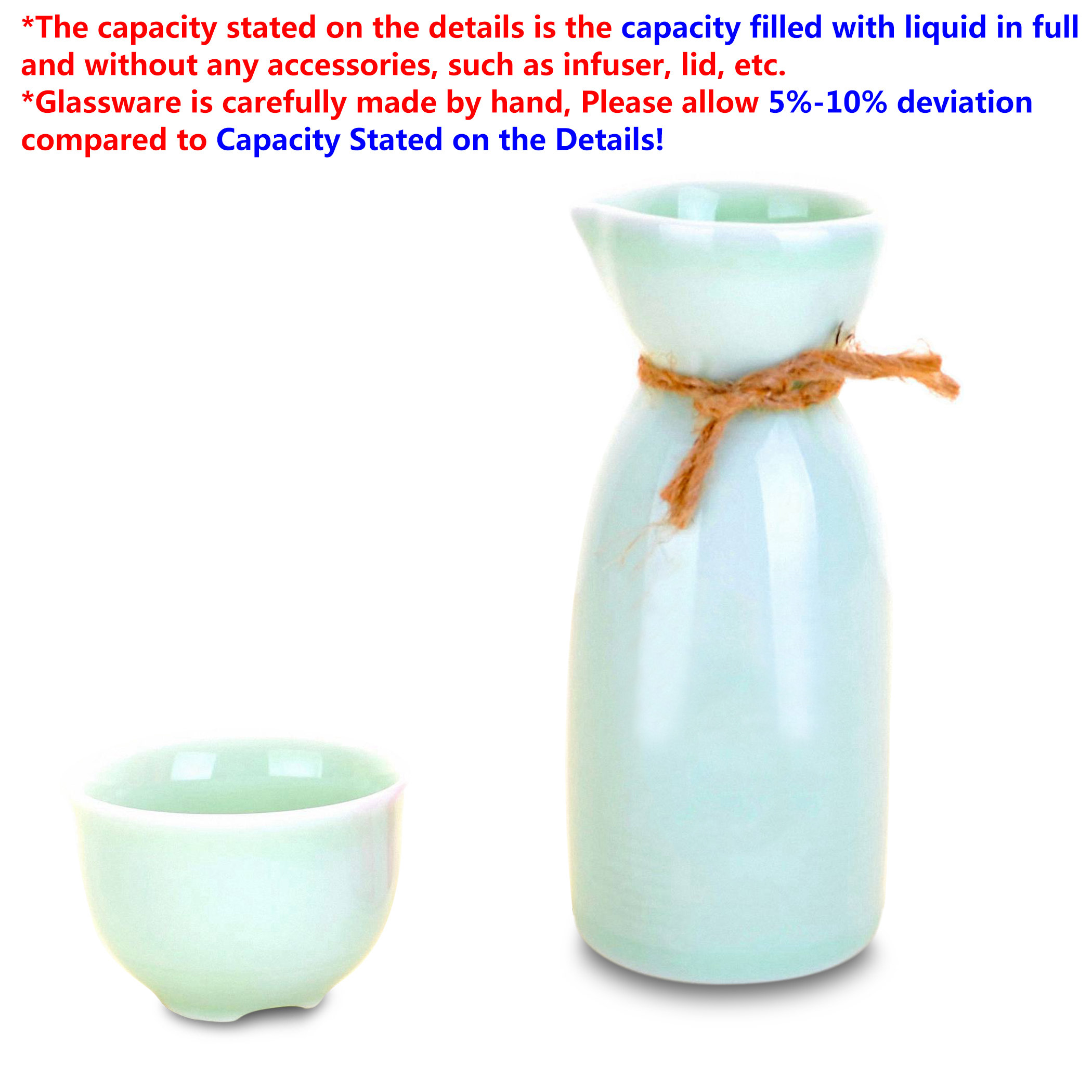 5in1 Japanese Style Ceramic Alcohol Drink Set-160ml Sake Bottle+4x40ml Wine Cups