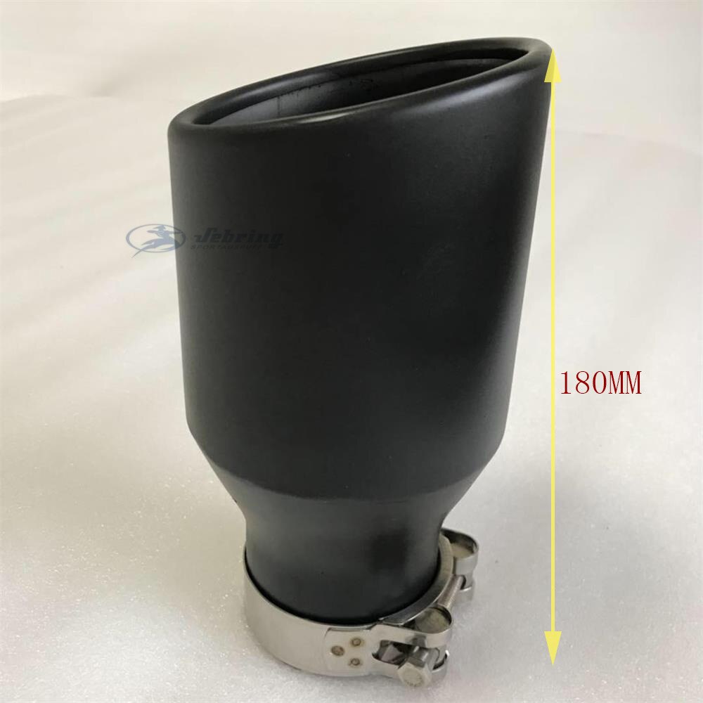 Embout D'échappement Universel Acier Inoxydable Noir - 73 Mm Entrée, 89 Mm Sortie - Réduction Bruit, Décoration
