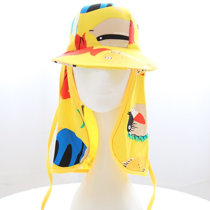 2 ~ 8 jaar Kinderen Zwemmen Caps Zwemmen Hoeden Kinderen Strand Caps Baby Zwemmen Hoeden Caps Jongens & Meisjes Zwemmen accessories-K446: yellow fish