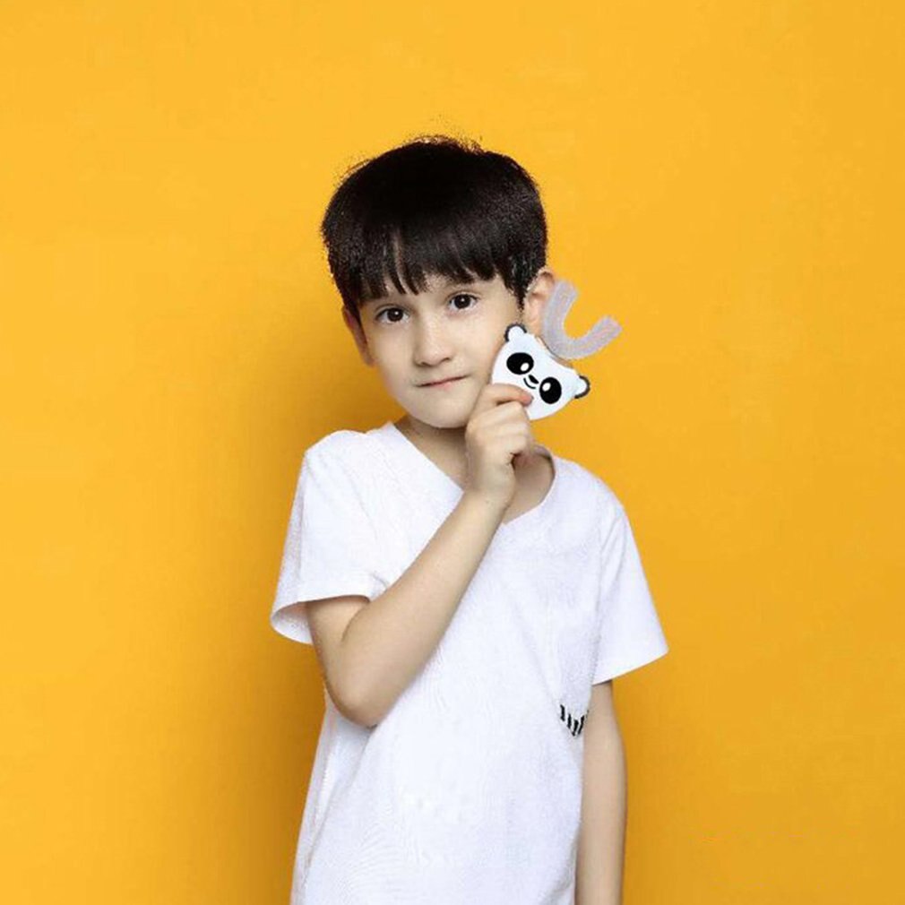 Smart 360 Degrees Automatic Sonic Electric Kids Toothbrush U Shaped Head with Music for Children Ultrasonic Mouthpiece Brush