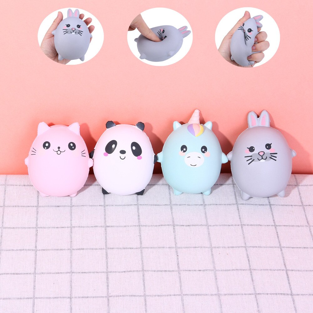 Squishies animales adorables crema de crecimiento lento apretar perfumado alivio del estrés juguetes squash juguete antiestrés