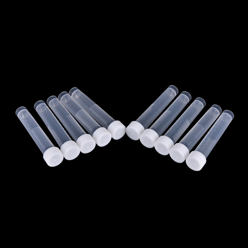 10 stuks 10ml laboratorium plastic bevroren reageerbuisjes flesje zegel dop container voor laboratorium school educatieve benodigdheden