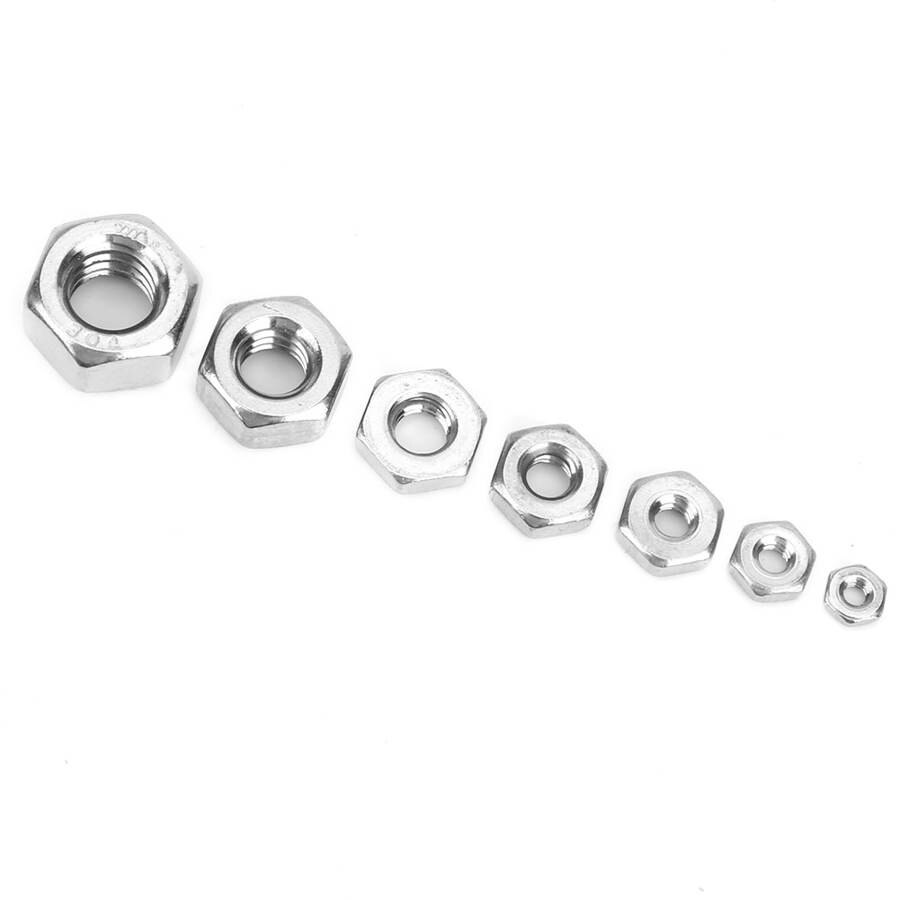 360PCS HEX HALF LOCK NUTS COARSE THREADS STAINLESS STEEL UNC