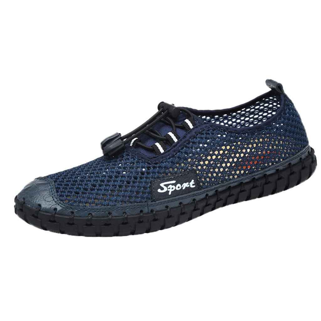 Zapatos de buceo transpirables antideslizantes para hombre, zapatos de vadeado de malla para hombre, zapatillas de deporte informales con agujeros transpirables # g3