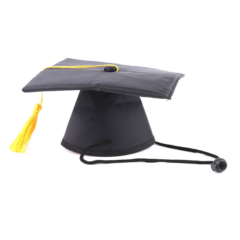 Gorros de graduación para mascotas, sombreros de graduación para perros pequeños con borla amarilla, disfraz para perros y gatos, accesorio de para vacaciones: Hat