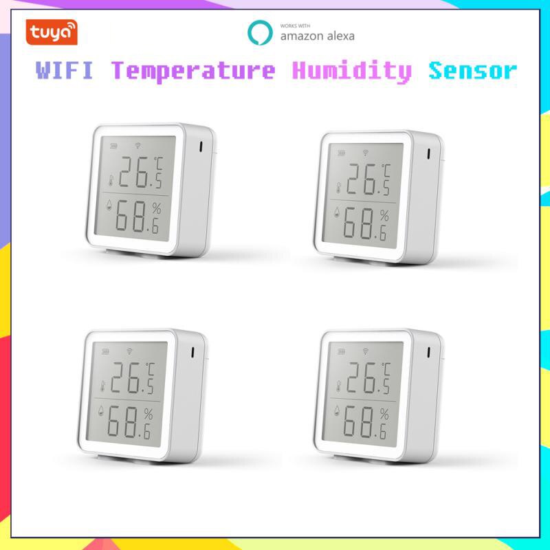 WIFI And ZigBee Temperature And Humidity Sensor With LCD Screen Display Working With TuYa ZigBee Hub/getway Smart Life: 1pcs wifi version