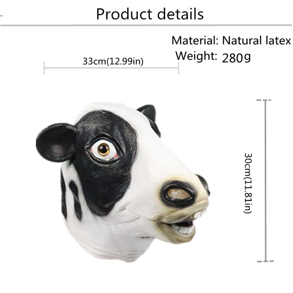 Halloween scary cow mask animal latex party fun fun horse panda animal Mask kid party masquerade ball mask
