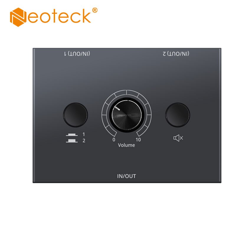 Neoteck 2 way /4 way 3.5mm audio switch switcher 2 x 1/1 x 2 or 4 x 1/1 x 4 audio switcher splitter med 3.5mm kabel för högtalare