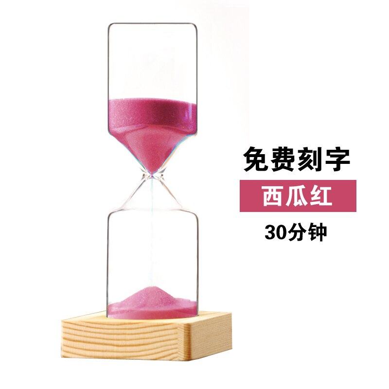 exquisit 30-Minute holz Basis glas farbige sanduhr Timer kreative exquisit dekoration: 4