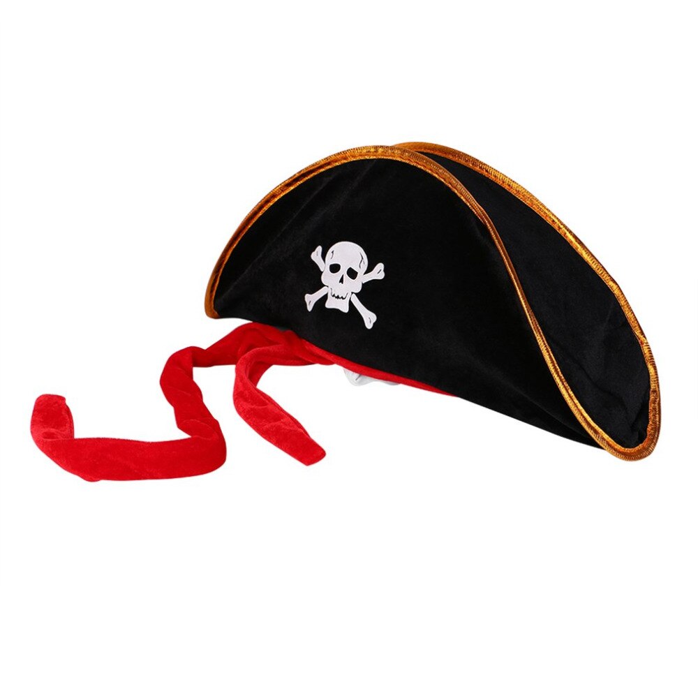 Halloween tilbehør hodeskallehatt karibisk pirathatt hodeskallehatt piratkopi cap corsair cap festartikler kostyme fancy dress party