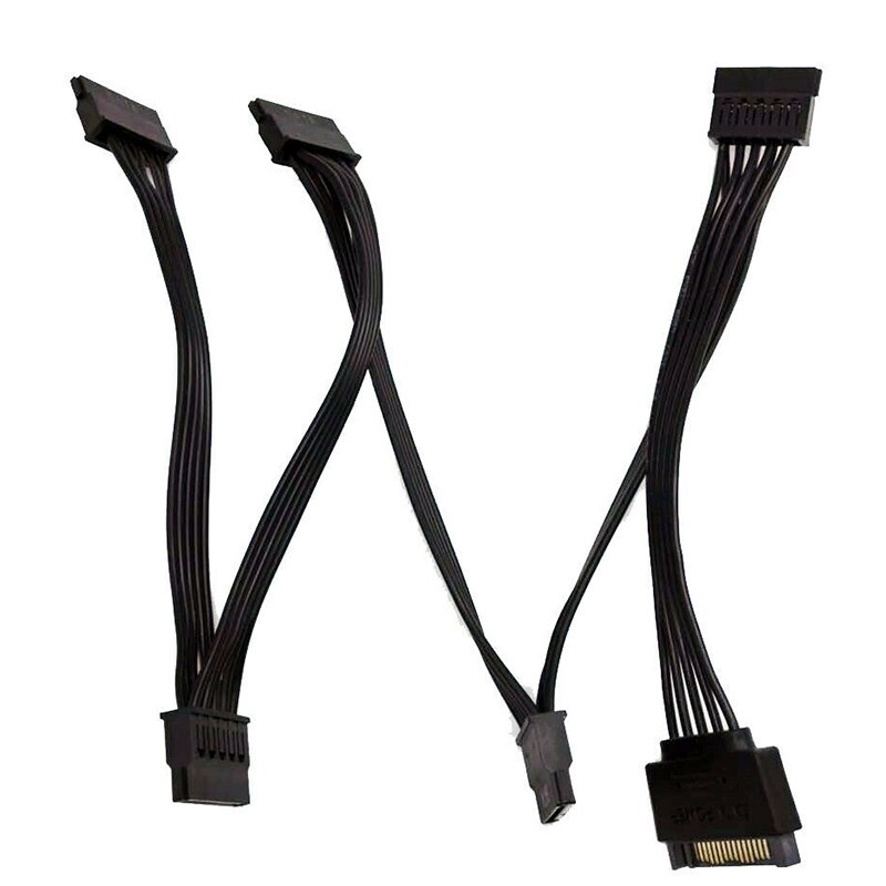 15 Pin SATA Power Extension Hard Drive Cable 1 Male to 5 Female Power Supply Splitter Adapter Cable For DIY PC Sever