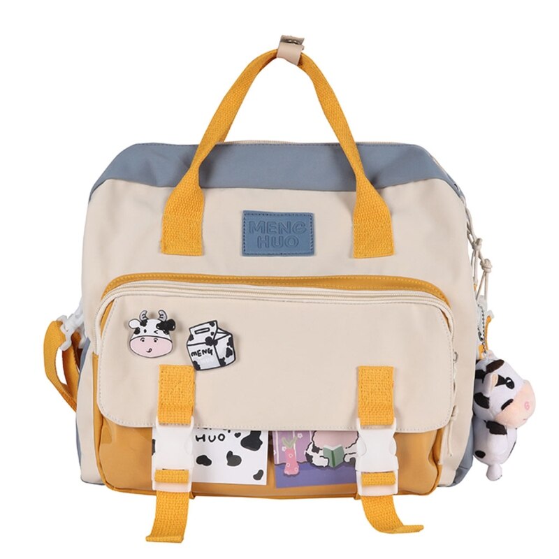 Multifunktionaler damenrucksack, tragbarer reiserucksack, kleiner schulrucksack für mädchen und teenager: Gold