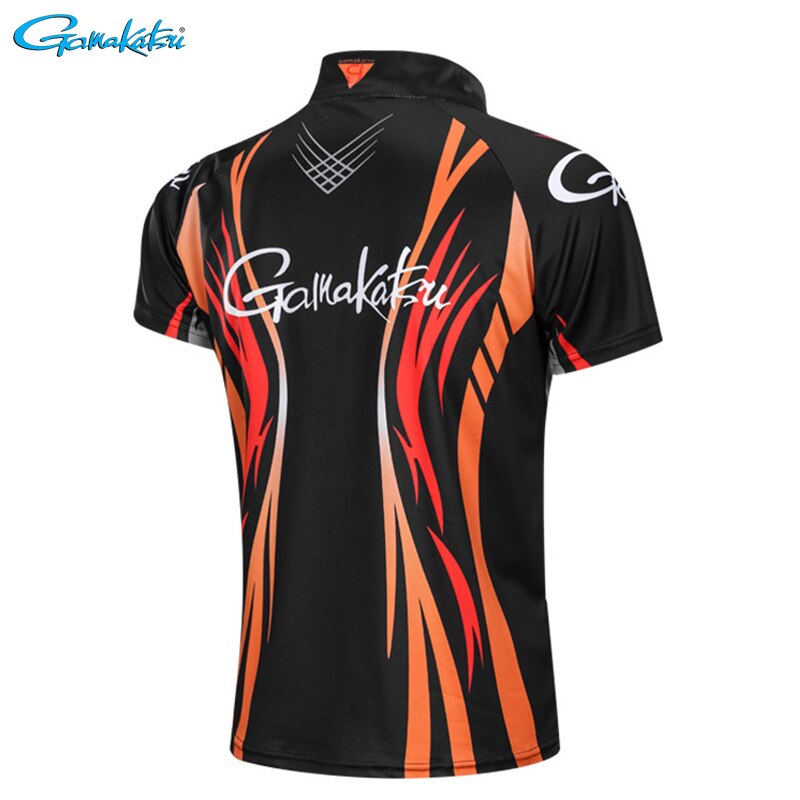 Ropa de pesca gamakatsu, de secado rápido, para deportes al aire libre, transpirable, anti-uv, camisetas de pesca de manga corta.
