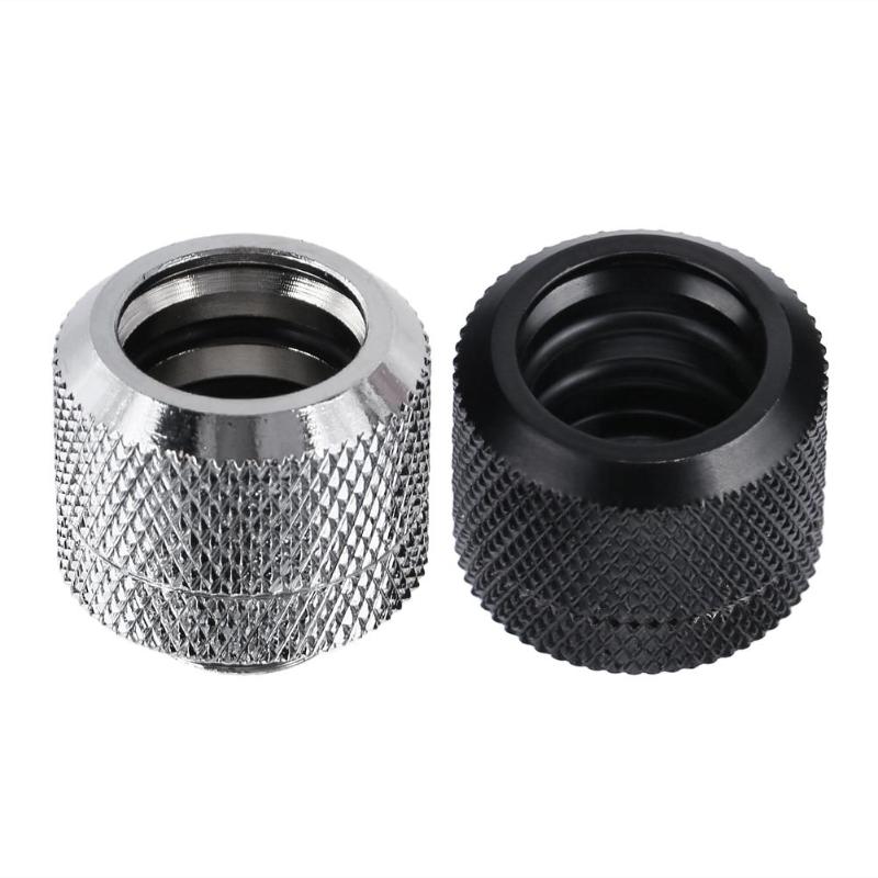 XSPC 10mm ID x 14mm OD Triple Seal Brass Fitting for Rigid Tubing -Black Chrome