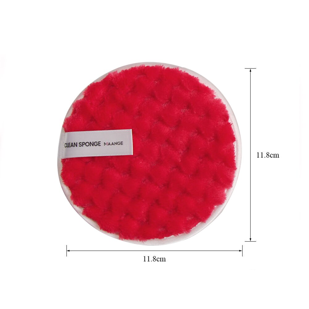Rund form rengöring puff makeup remover tygkuddar mjuk kosmetisk svamp ansikts makeup bärbar