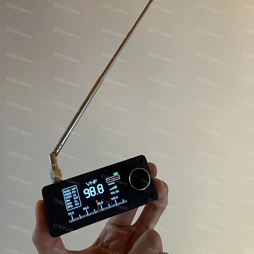 1.9inch IPS Screen LSB USB AM FM FM/AM Radio with Antenna 0.5-108mhz SI4732 Mini Pocket Radio HF SW MW VHF Radio