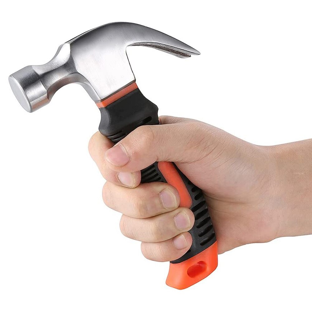 Kleine klauwhamer mini stompe spijkers gereedschap glanzend gepolijste kop comfortabele zachte handgreep tp