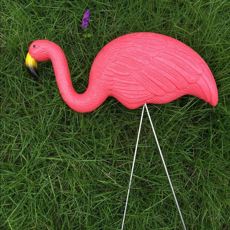 Red Plastic Flamingos Lawn Ornaments Simulation Flamingo Chick Yard Statue for Garden Decoration