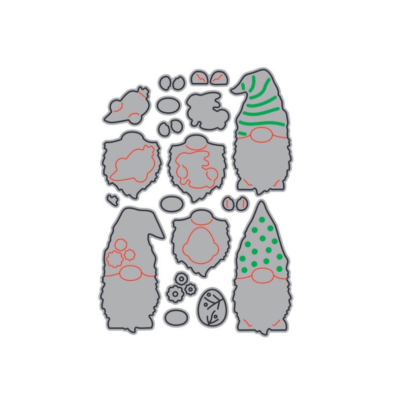 Paaseieren Kerst Gnome Metalen Stansmessen Scrapbooking Kaart Fotoalbum Maken Diy Ambachten Stencil Die Cuts