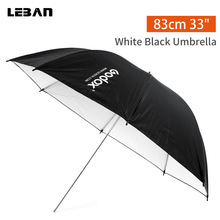 Godox 33 &quot;83 cm Zwarte en Witte Reflecterende Verlichting Licht Paraplu voor Studio Photogrphy