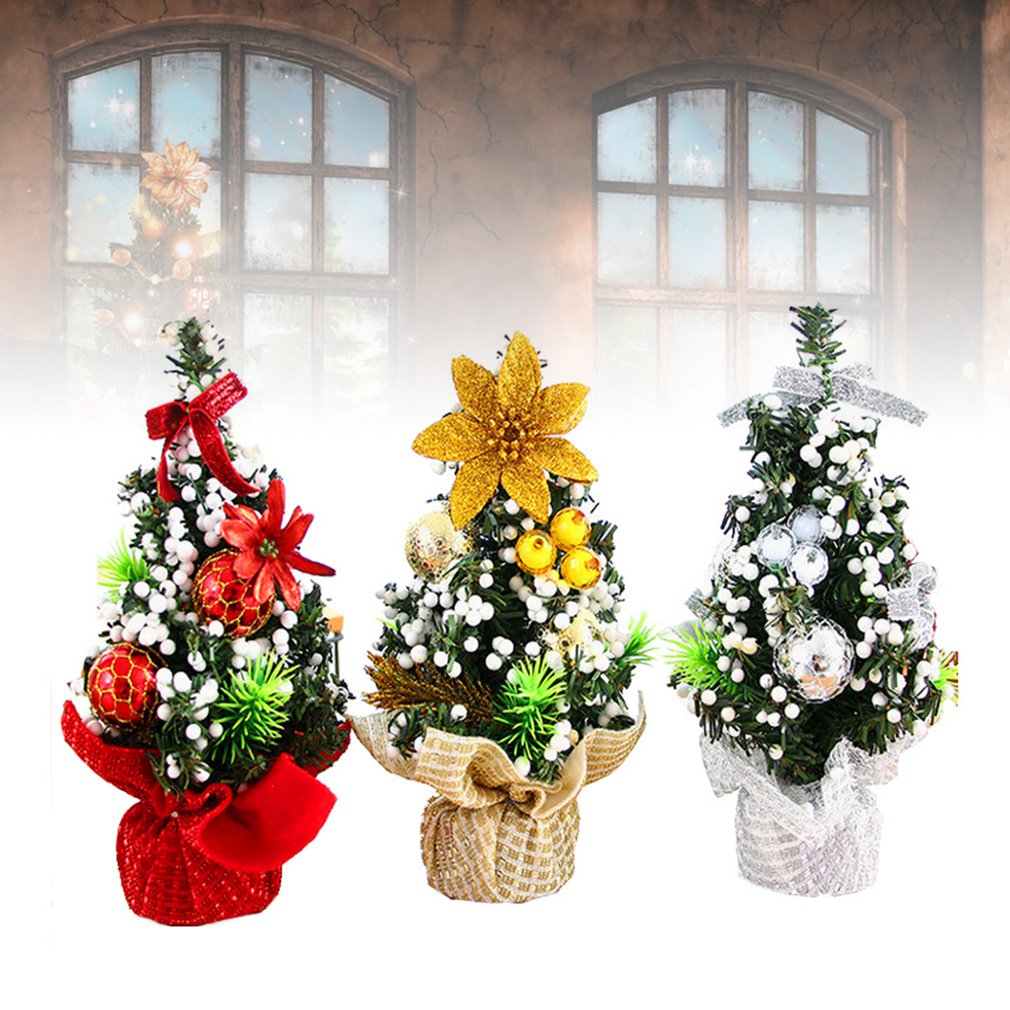 20Cm Mini Kunstmatige Kerstboom Doek Stof Pvc Handwerk Kerstversiering Home Office Tafel Top Xmas Boom Decoratie
