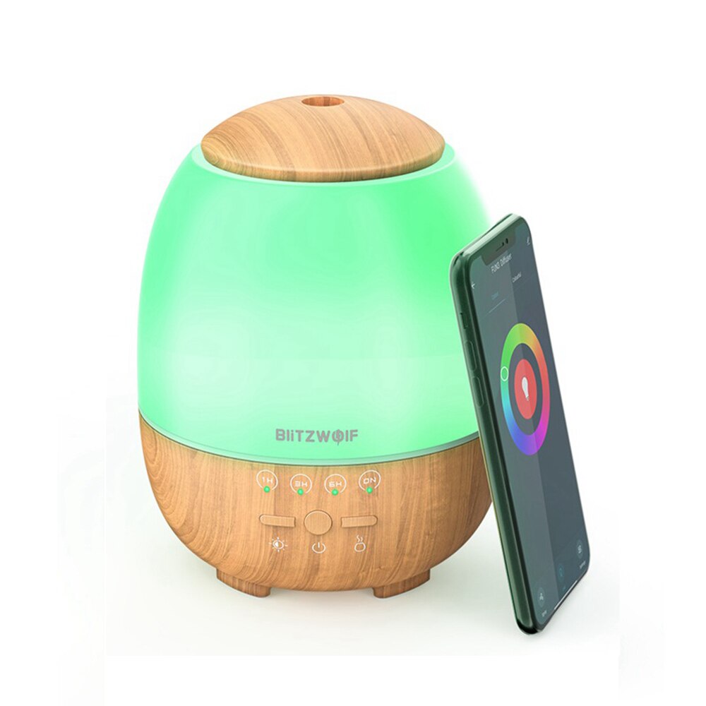 BlitzWolf BW-FUN3 Wi-Fi Essential Oil Diffuser Ultrasonic Aromatherapy Humidifier APP Control Home Control 7 Colorful Light: Default Title