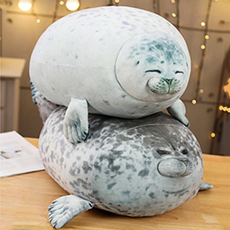 60 Cm Leuke Zeeleeuw Vormige Pluchen Speelgoed Kussen Soft Gevulde Dieren Seal Pluche Kussens Voor Raamdecoratie Sofa Bed