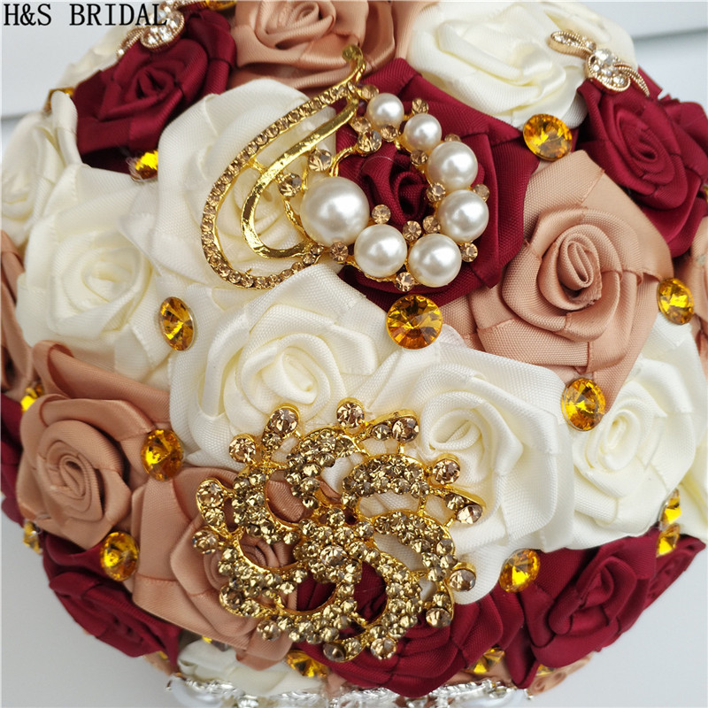 H&amp;S BRIDAL Crytals Wedding Bouquet bouquet de mariage wedding flowers bridal bouquets wedding accessorize