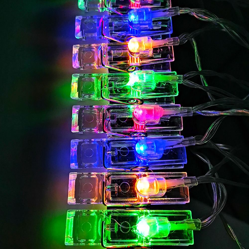 1.5M 3M Photo Clip String Lights LED USB Outdoor Battery Operated Garland With Clothespins For Home Christmas Decorations